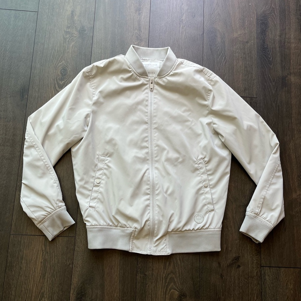 Denim & Flower Bomber Jacket